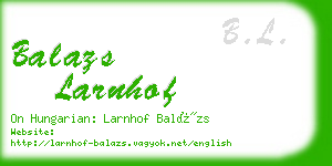 balazs larnhof business card